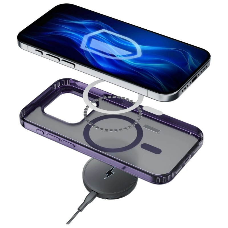 3MK Frosty MagCase MagSafe viedtālruņa maciņš Apple iPhone 13 Pro, purpura