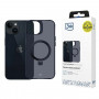 3MK Smoke Case Mag&Stand MagSafe viedtālruņa maciņš ar statīvu Apple iPhone 14 Plus, melns