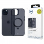 3MK Smoke Case Mag&Stand MagSafe viedtālruņa maciņš ar statīvu Apple iPhone 15 Plus, melns