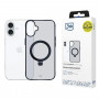 3MK Smoke Case Mag&Stand MagSafe viedtālruņa maciņš ar statīvu Apple iPhone 16 Plus, caurspīdīgs