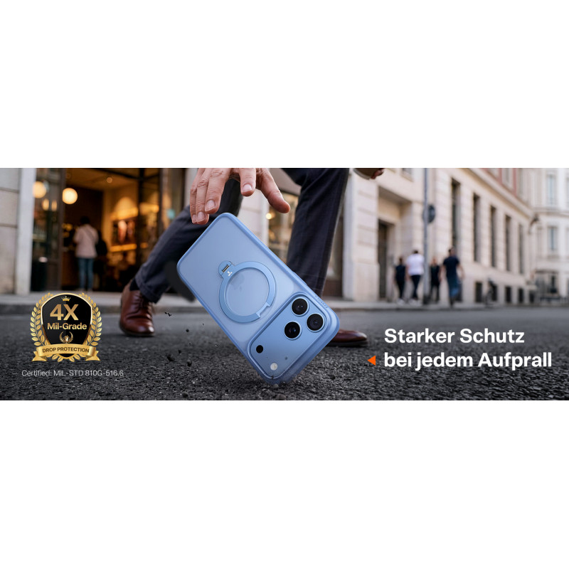 TORRAS Ostand Q3 Spin vāciņš Apple iPhone 18 Pro Max / 17 Pro Max, MagSafe, zils