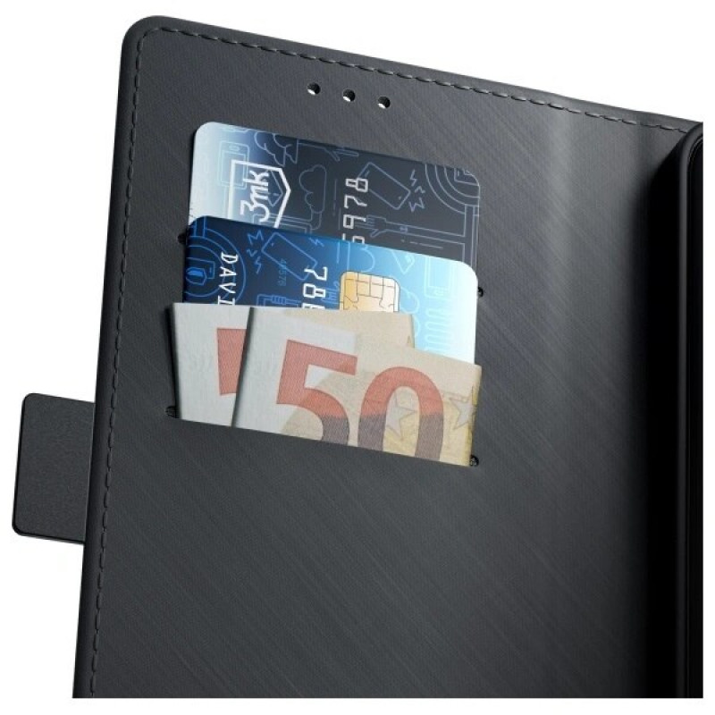 3MK Wallet Case vāciņš Samsung Galaxy A16, melns