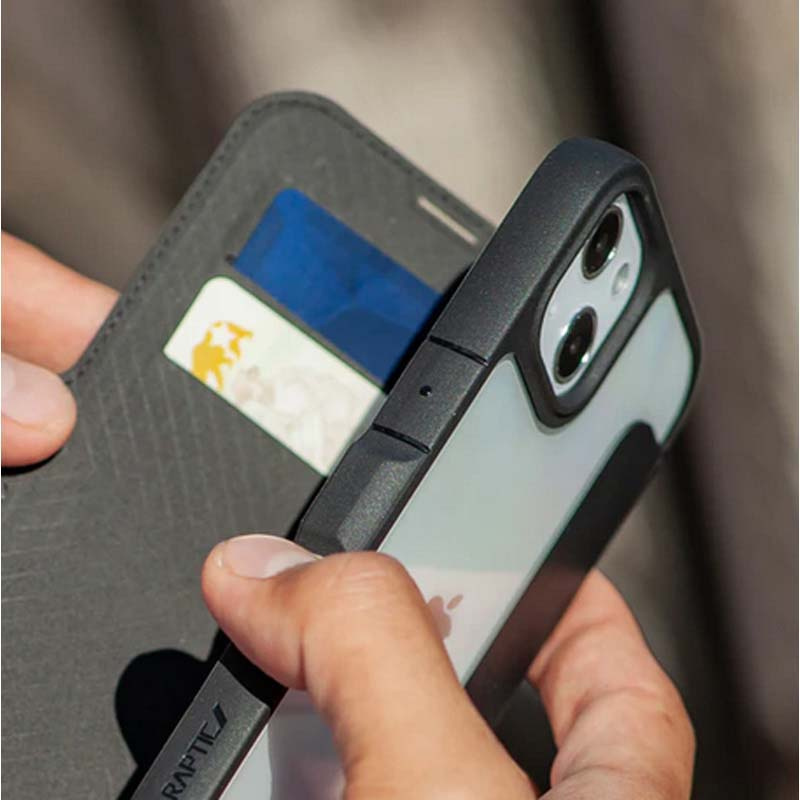 X-Doria Raptic Urban Folio vāciņš Apple iPhone 14 Plus / 15 Plus, melns