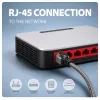 Goobay AXAGON ADE-CM20 USB-C Gigabit Ethernet adapteris ar iebūvētu 2 m CAT6 kabeli, RJ-45