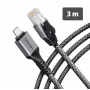 Goobay AXAGON ADE-CM30 USB-C Gigabit Ethernet adapteris ar integrētu 3 m CAT6 kabeli, RJ-45