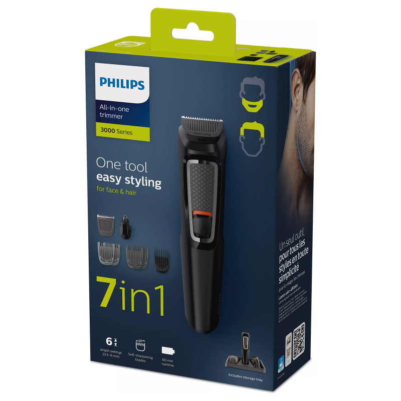 Philips Series 3000 MG3721/14 daudzfunkcionālais trimmeris, melns