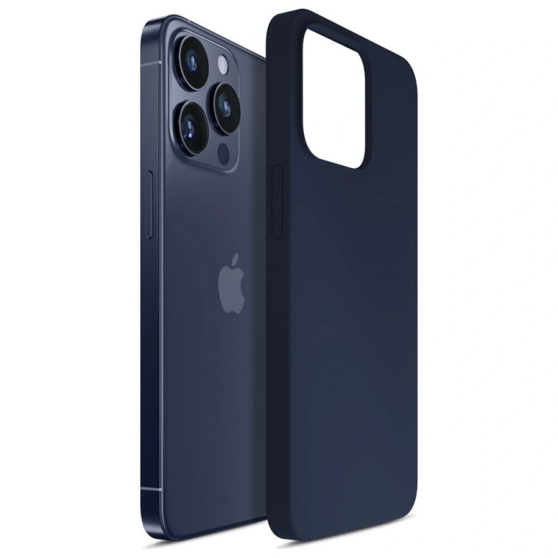 3MK Silicone Case Apple iPhone 16 Pro, tumši zilā krāsā