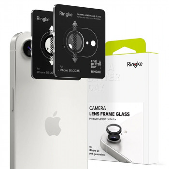 Ringke kameras rāmja aizsargs Apple iPhone 17e / 16e, melns (2 gab.)