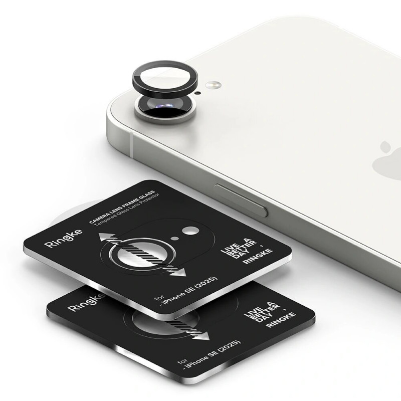 Ringke kameras rāmja aizsargs Apple iPhone 17e / 16e, melns (2 gab.)