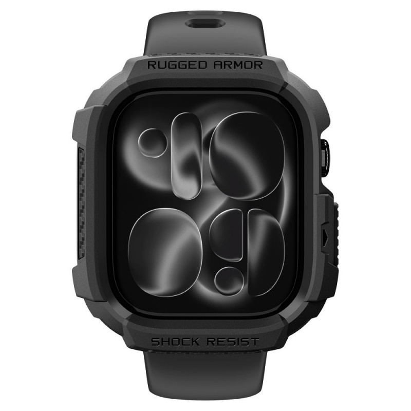 Spigen Rugged Armor ACS11886 Apple Watch 12 46 mm maciņš, matēti melns