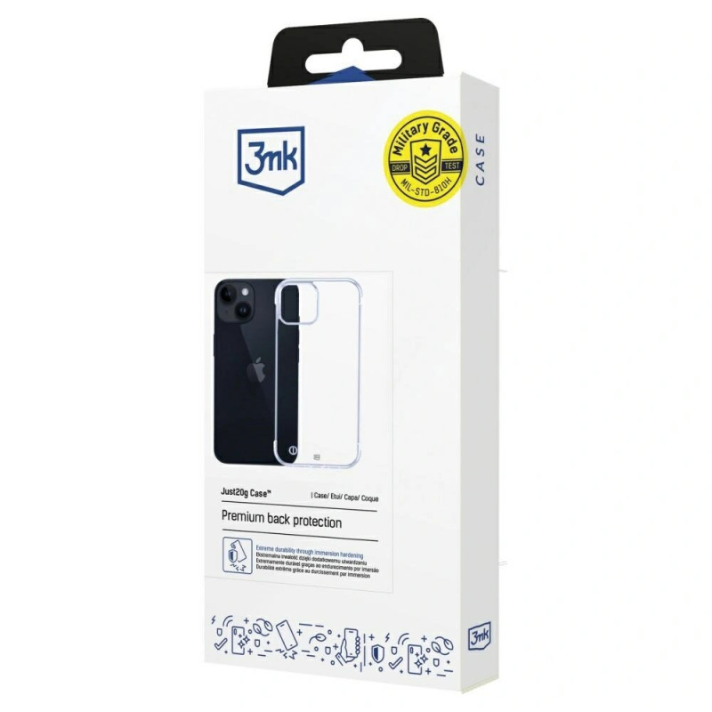 3mk Just20g Clear Case Apple iPhone 15 Plus viedtālruņa maciņš, caurspīdīgs