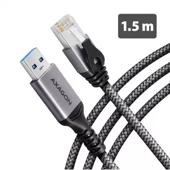 Goobay AXAGON ADE-AM15 USB-A uz Gigabit Ethernet adapteris ar iebūvētu 1,5 m CAT6 kabeli