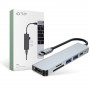 Tech-Protect V4 6-in-1 USB-C centrmezgls, pelēks