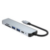 Tech-Protect V4 6-in-1 USB-C centrmezgls, pelēks