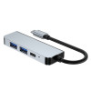 Tech-Protect V2 4-in-1 USB-C centrmezgls, pelēks