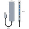 Tech-Protect V0-HUB 5in1 USB-A centrmezgls, pelēks