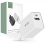 Tech-Protect NC30W 2 portu sienas lādētājs PD 30W QC 3.0, balts