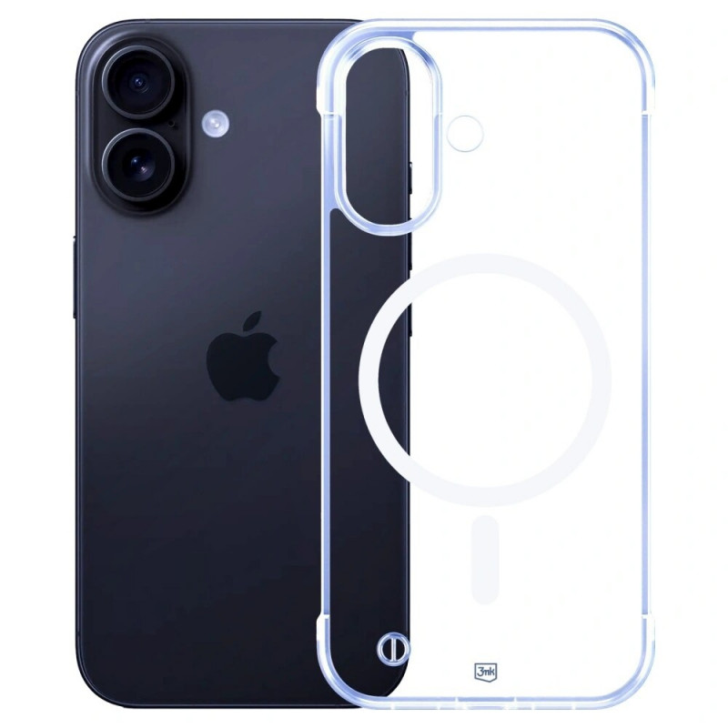 3mk Just20g MagCase Apple iPhone 16 Plus viedtālruņa maciņš, caurspīdīgs