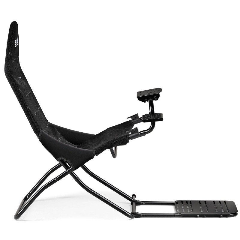 Next Level Racing GTLite Air salokāms sacīkšu kokpits, SIMAERO siets, melns