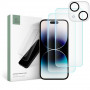 Tech-Protect Supreme Set rūdīts stikls Apple iPhone 15, caurspīdīgs (2+1 gab.)