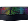 Razer Pro Type Ergo bezvadu ergonomiskā klaviatūra, dalīts izkārtojums, Bluetooth, USB-C, 5 makro taustiņi, RGB