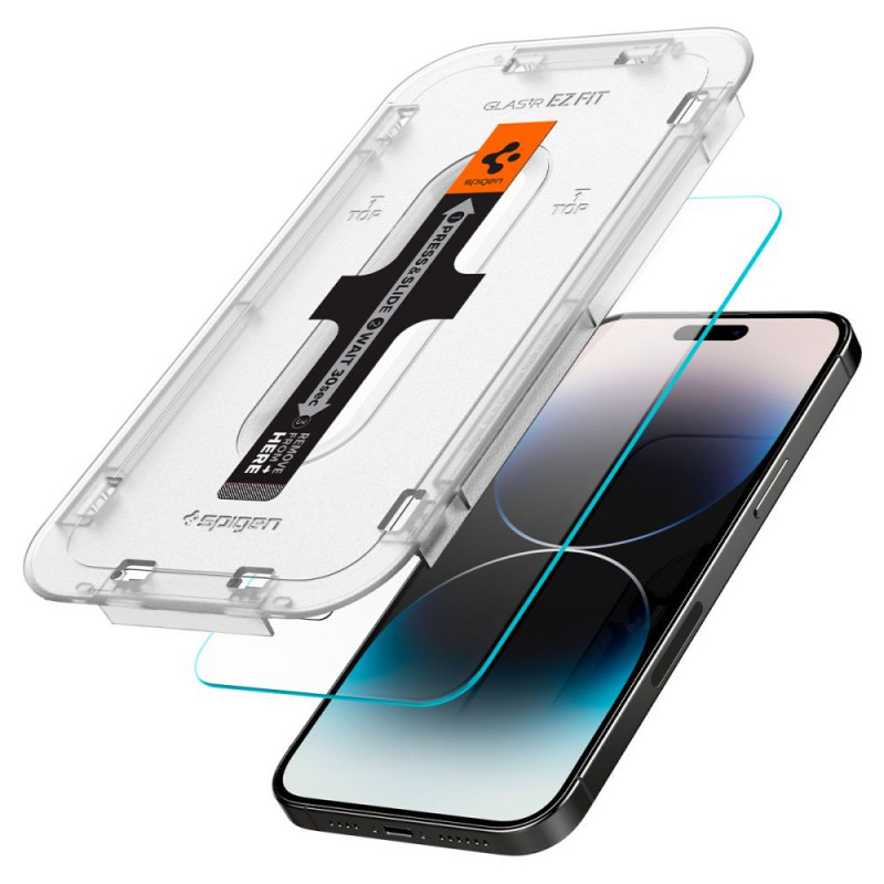 Spigen GLAS.tR EZ Fit rūdītais stikls Apple iPhone 14 Pro Max (2 gab.)