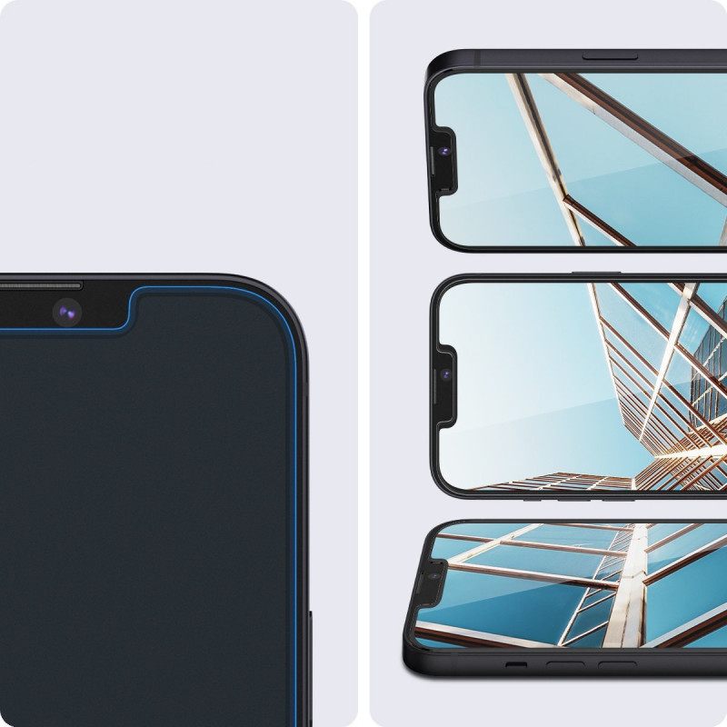 Spigen GLAS.tR EZ Fit rūdītais stikls Apple iPhone 13 / 13 Pro / 14 / 16e / 17e, caurspīdīgs