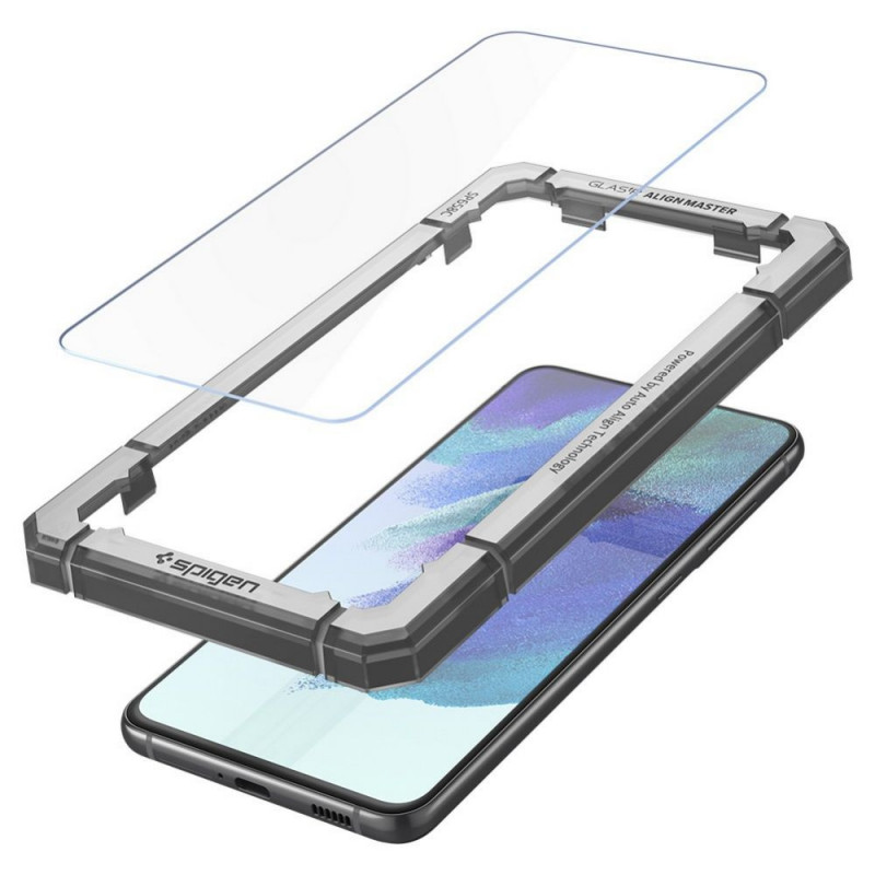 Spigen AlignMaster GLAS.tR rūdītais stikls Samsung Galaxy S21 FE (2 gab.)