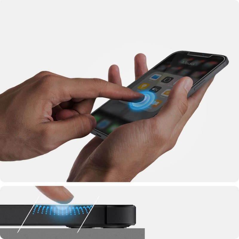 Spigen GLAS.tR EZ Fit rūdītais stikls Apple iPhone 12 / 12 Pro (2 gab.)