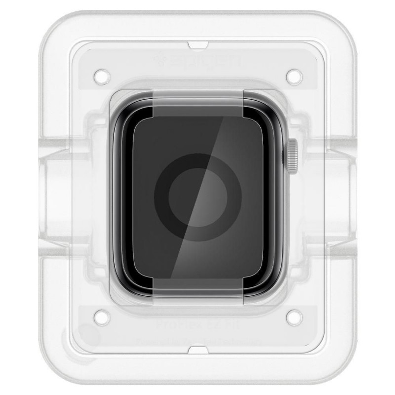 Spigen ProFlex EZ Fit AFL01220 hibrīda stikla ekrāna aizsargs Apple Watch 4/5/6/7/8/9/SE 44/45 mm