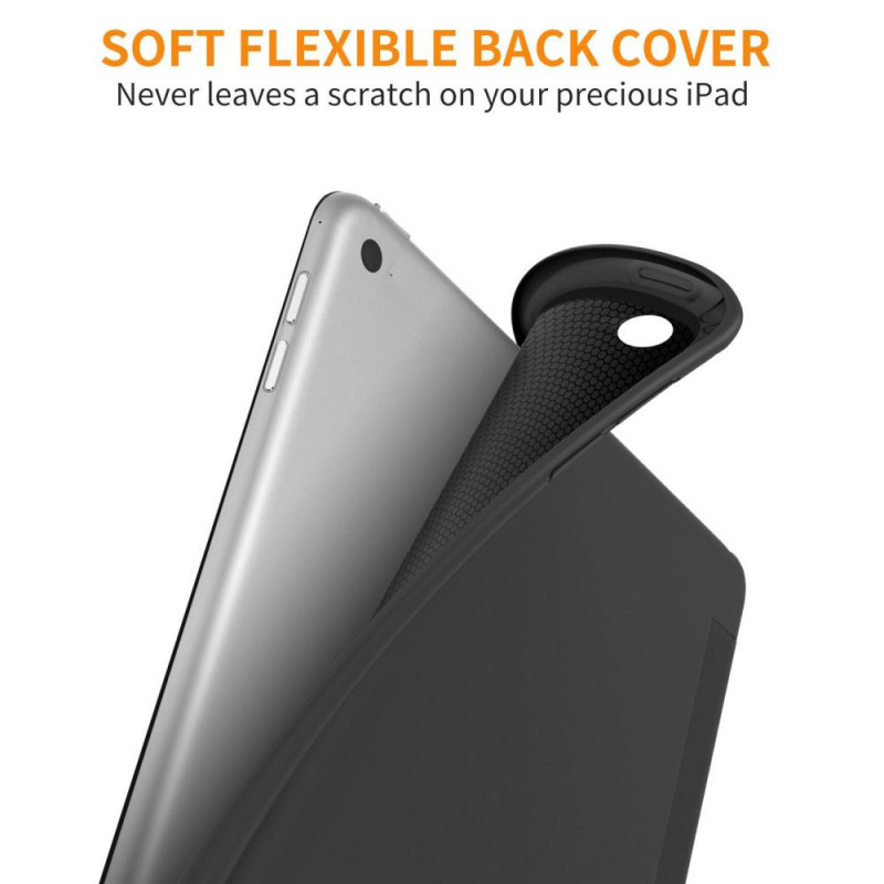 Tech-Protect Smartcase THP770BLK vāks Apple iPad 9.7 (2017/2018, 5./6. paaudze), melns