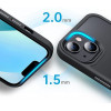 Tech-Protect Magmat MagSafe Apple iPhone 14 Pro vāciņš (THP1340), melns/caurspīdīgs