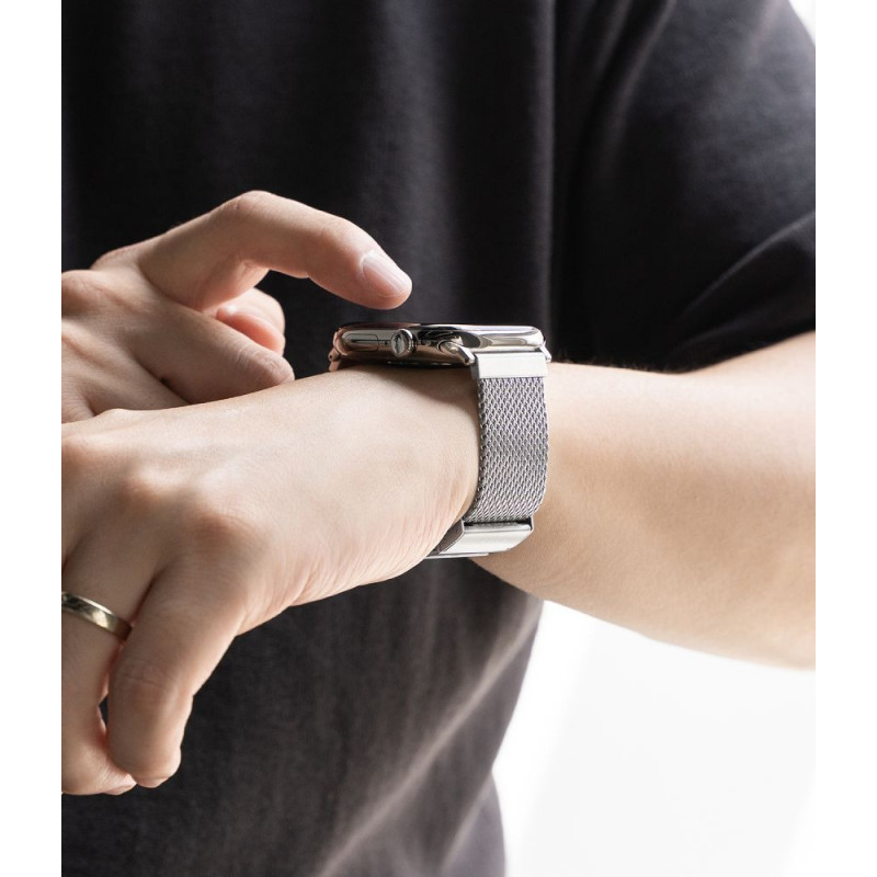 Ringke Metal One Mesh RGK12091 Apple Watch aproce, 44/45/46/49 mm, sudraba