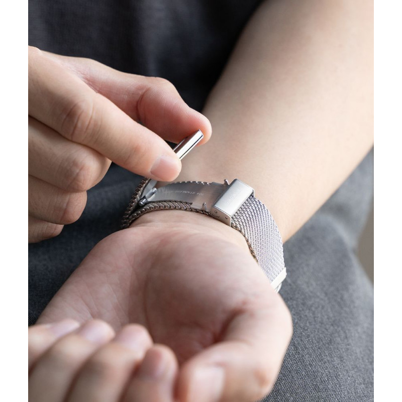 Ringke Metal One Mesh RGK12091 Apple Watch aproce, 44/45/46/49 mm, sudraba