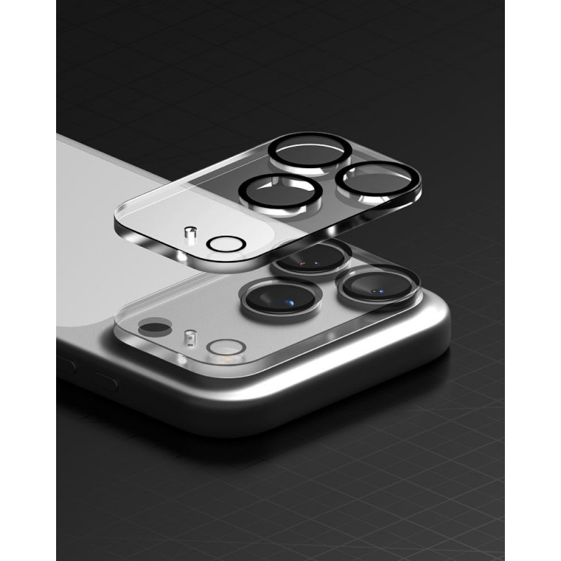 Ringke Camera Full Cover Apple iPhone 18 Pro kameras objektīva aizsargs, 9H rūdīts stikls, melns (2 gab.)