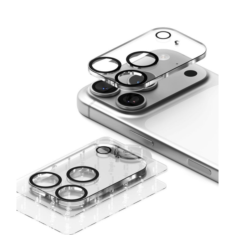 Ringke Camera Full Cover Apple iPhone 18 Pro Max kameras objektīva aizsargs, 9H rūdīts stikls, melns (2 gab.)