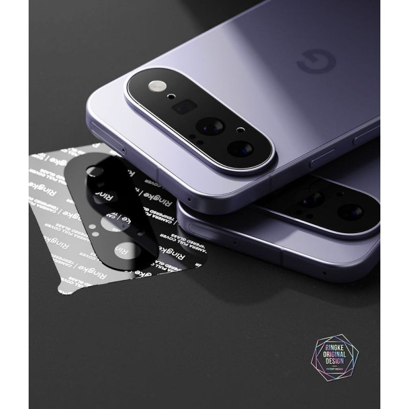 Ringke Camera Full Cover Google Pixel 11 kameras objektīva aizsargs, 9H rūdīts stikls, melns (2 gab.)