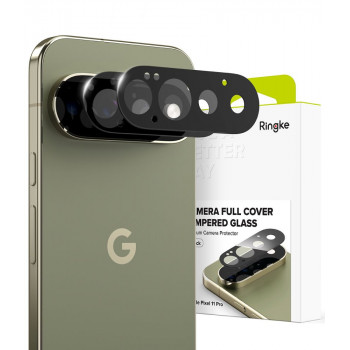 Ringke Camera Full Cover Google Pixel 11 Pro kameras objektīva aizsargs, rūdīts stikls, melns (2 gab.)