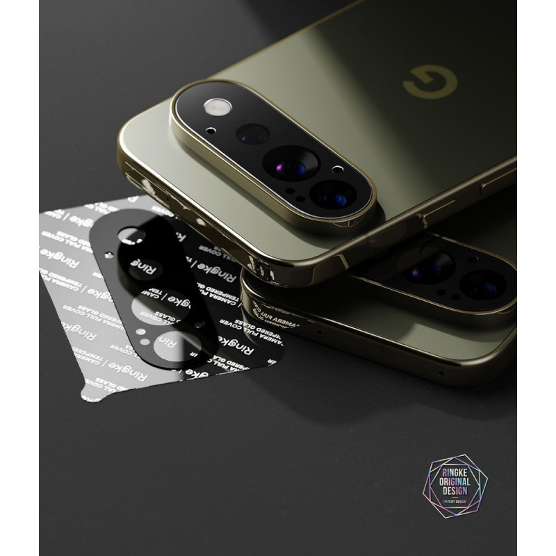 Ringke Camera Full Cover Google Pixel 11 Pro kameras objektīva aizsargs, rūdīts stikls, melns (2 gab.)