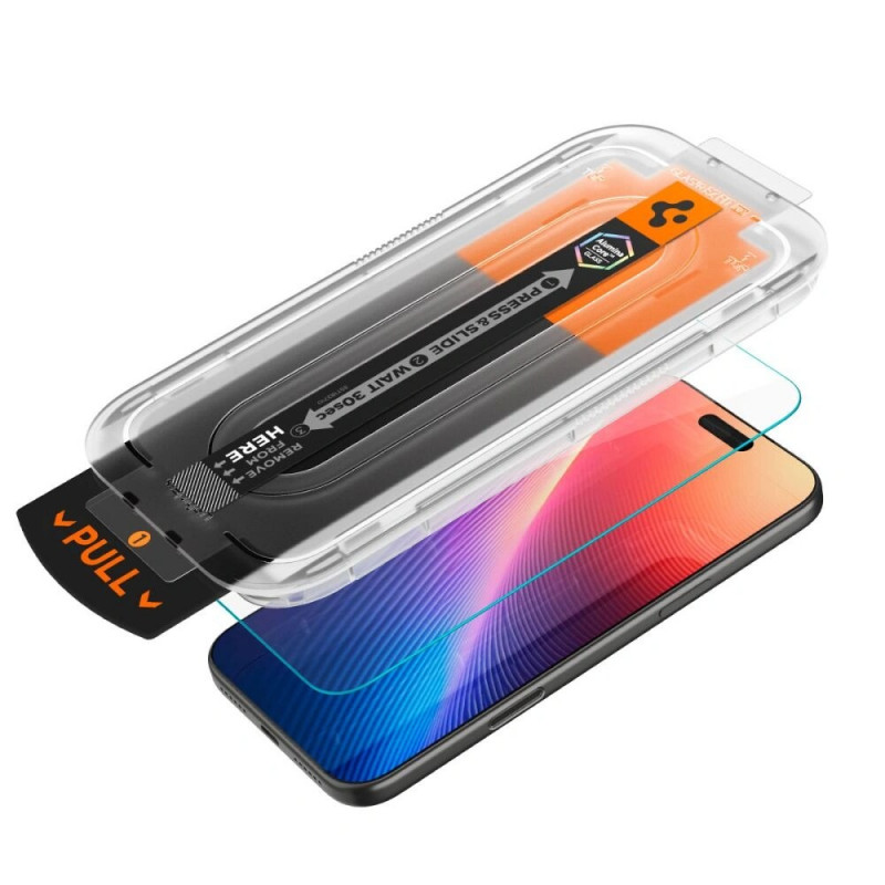 Spigen Glas.tR EZ Fit HD AGL10097 ekrāna aizsargs Apple iPhone 17 Pro, caurspīdīgs