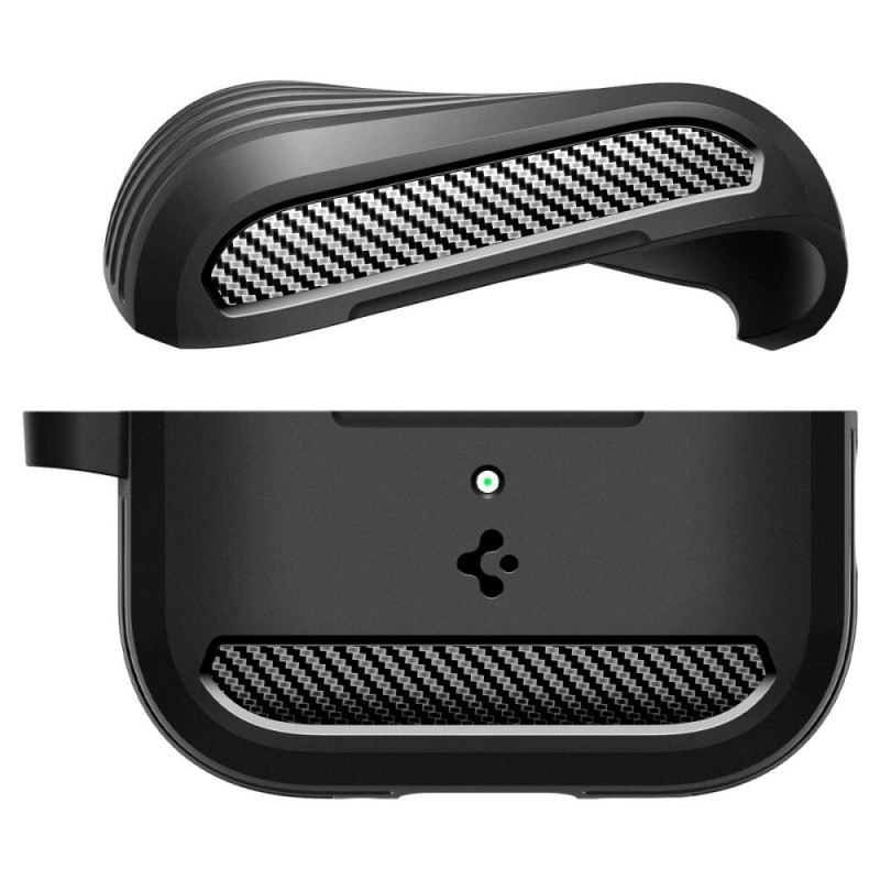 Spigen Rugged Armor ACS09822 maciņš Apple AirPods Pro 3, matēti melns