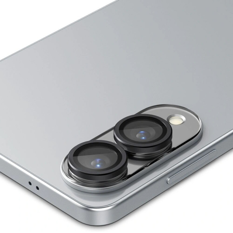 Spigen Optik Pro Glas.tR EZ Fit AGL09413 kameras aizsargs Samsung Galaxy S25 Edge, melns (2 gab.)
