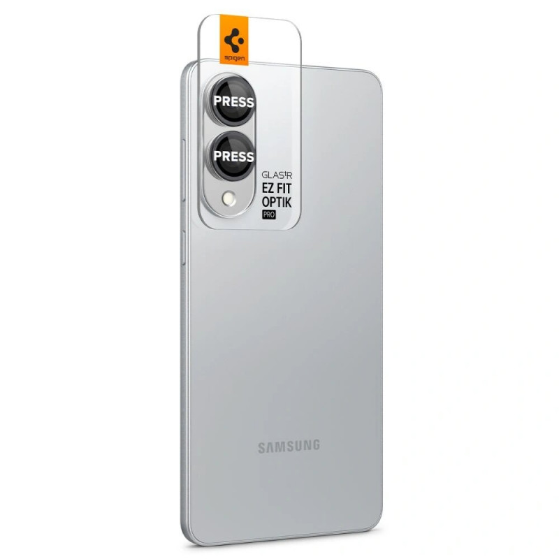 Spigen Optik Pro Glas.tR EZ Fit AGL09413 kameras aizsargs Samsung Galaxy S25 Edge, melns (2 gab.)