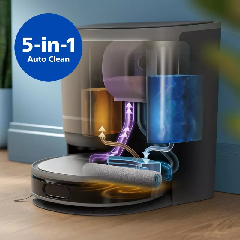 Philips HomeRun 9000 Series XU9100/10 Aqua robotputekļsūcējs, melns
