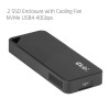 Club3D CAC-2510 M.2 NVMe SSD korpuss ar ventilatoru, USB4