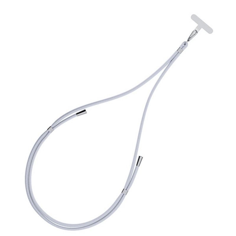 3MK EasyClip tālruņa aukla, pelēka / sudraba