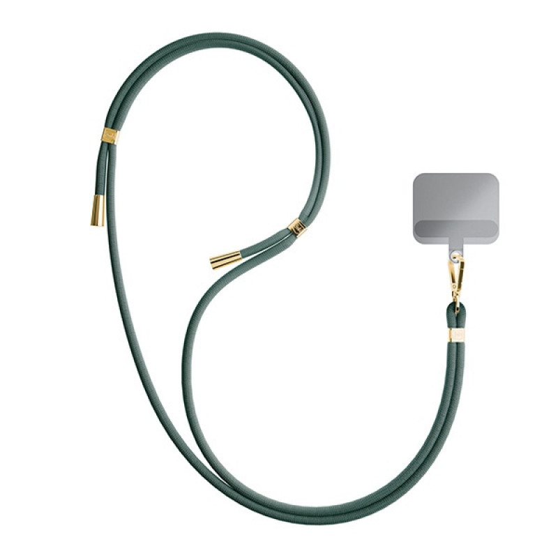 3MK EasyClip tālruņa aukla, tumši zaļa / zelta