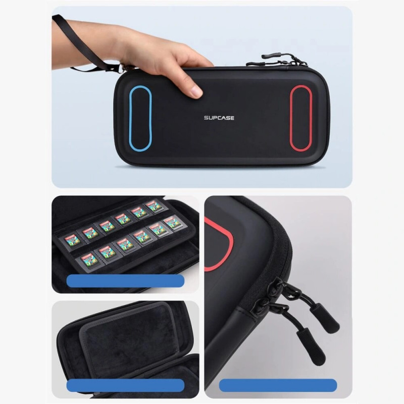 Supcase pārnēsājamais mini futrālis Nintendo Switch 2, melns