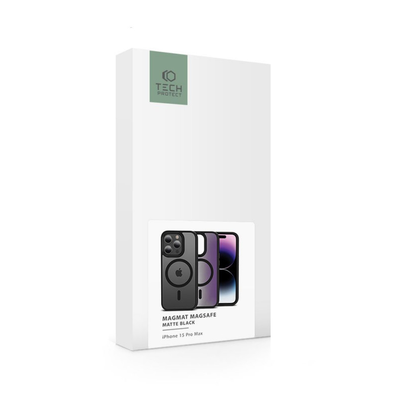 Tech-Protect Magmat MagSafe THP2262 vāciņš Apple iPhone 15 Pro Max, matēti melns