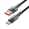 Tech-Protect UltraBoost USB-A/USB-C kabelis 66W 6A 200 cm, pelēks